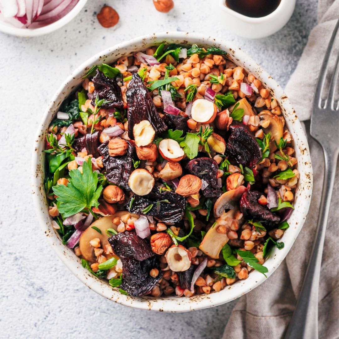 salade avec du sarrasin grillé